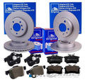 ATE BREMSSCHEIBEN + BELÄGE VORNE + HINTEN passend für FORD FOCUS I 1998 - 2004